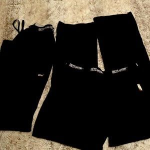 2 pair Grey’s Anatomy Active Black Boot Cut Scrub Bottoms Women’s M Like New
